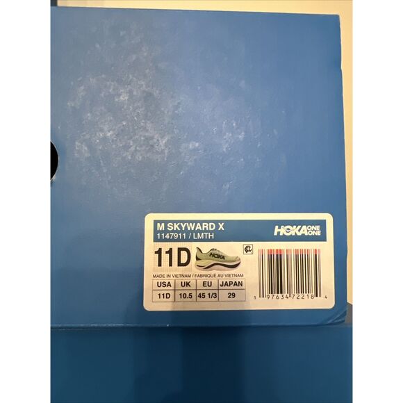 Hoka One One Skyward X 1147911-LMTH Green Running Shoes Carbon Men’s Size 11 - Picture 9 of 9